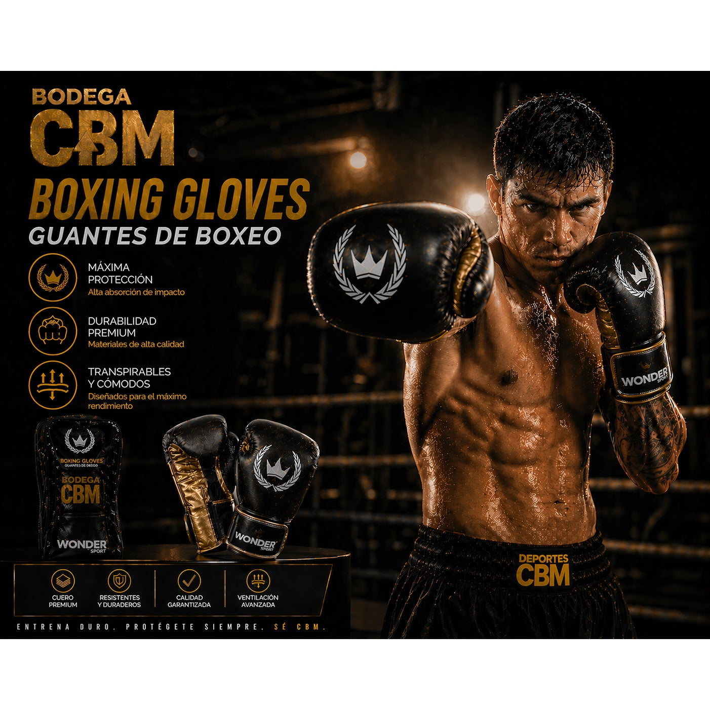 Guantes de Boxeo Wonder Sport Profesionales | MMA y Artes Marciales
