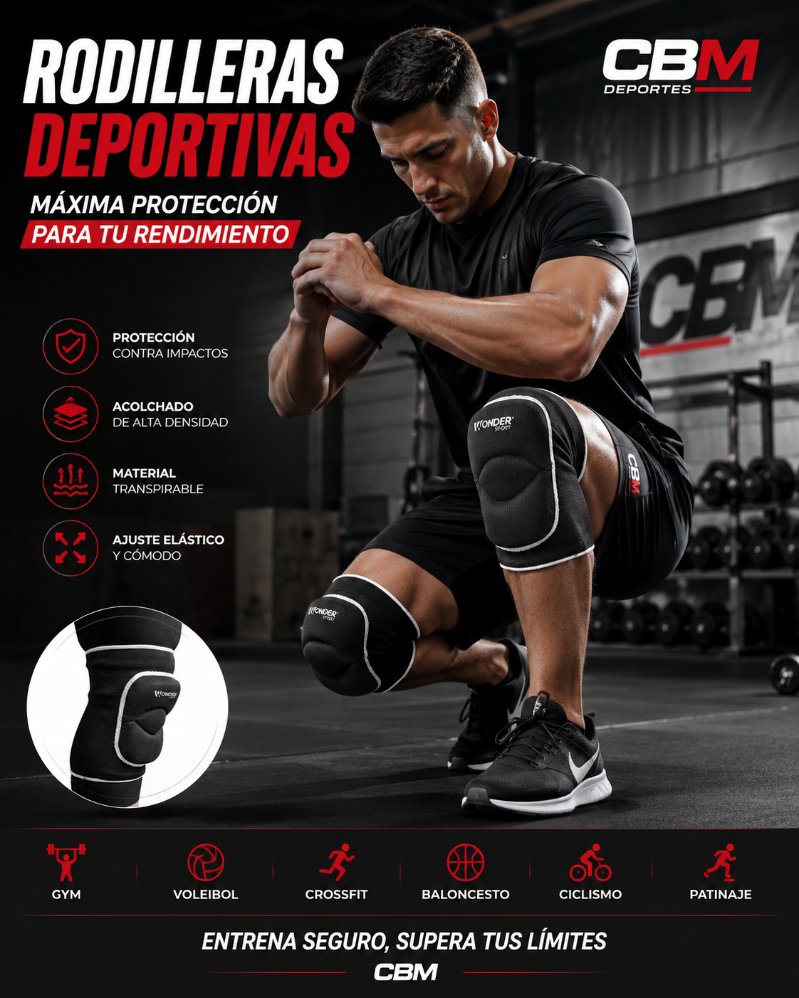 Rodilleras Deportivas Elasticas