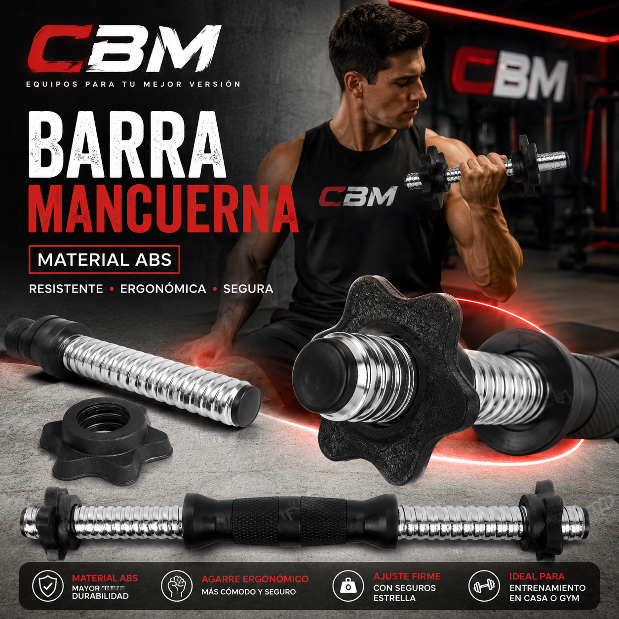 Barra Mancuerna Para Discos