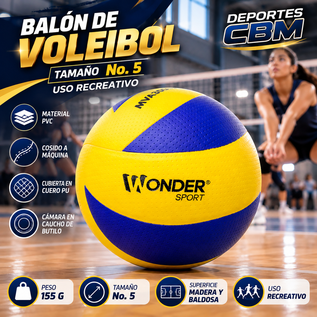 Balón de Voleibol No. 5 Wonder Sport