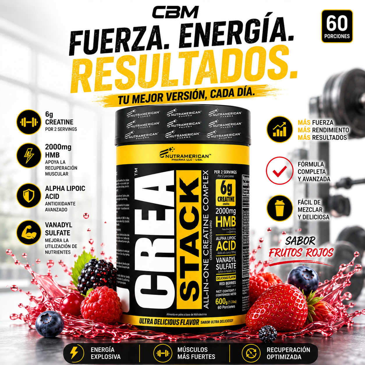 Creatina Monohidratada con Hmb
