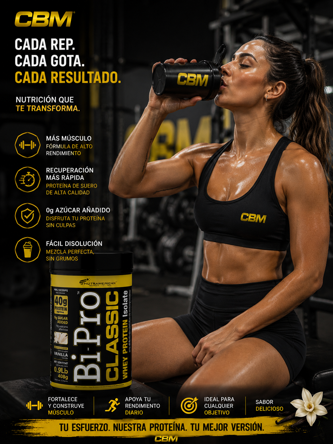 Proteína Whey Protein Bipro Classic Vainilla 0.9Lb