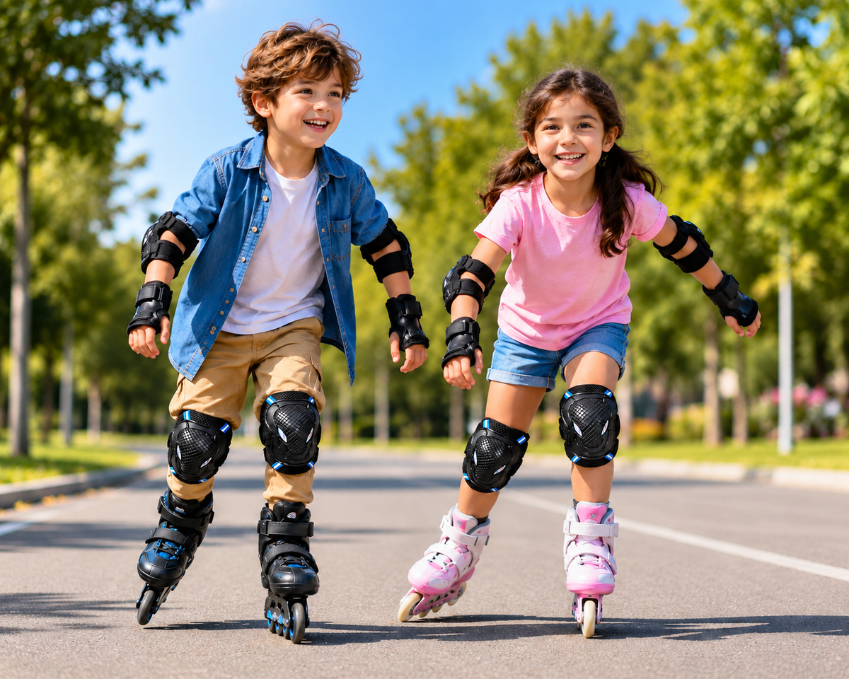 Kit De Protección Para Niños Patineta Patinaje Patines Y Skate x6
