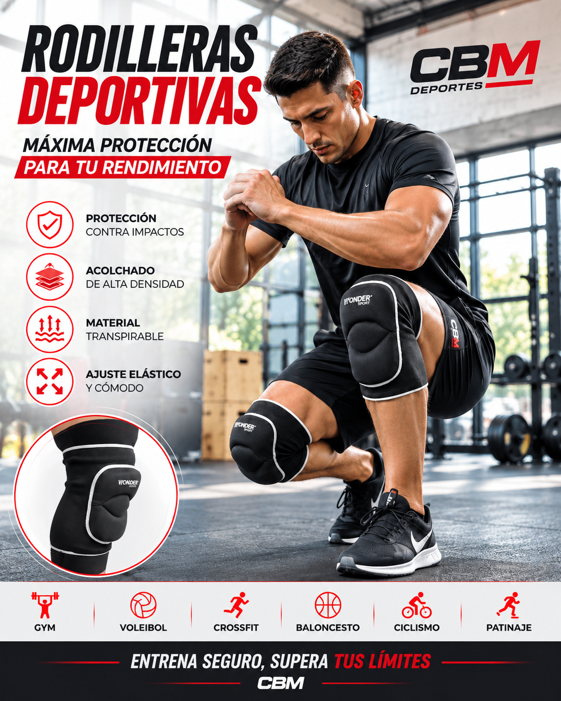 Rodilleras Deportivas Elasticas