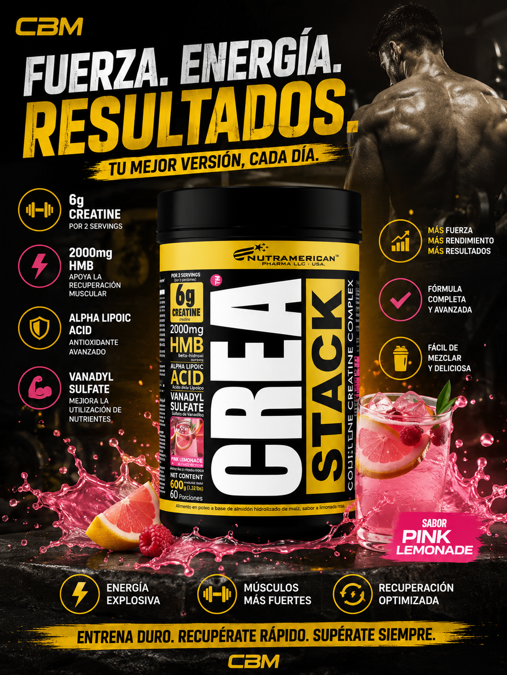 Creatina Monohidratada con Hmb