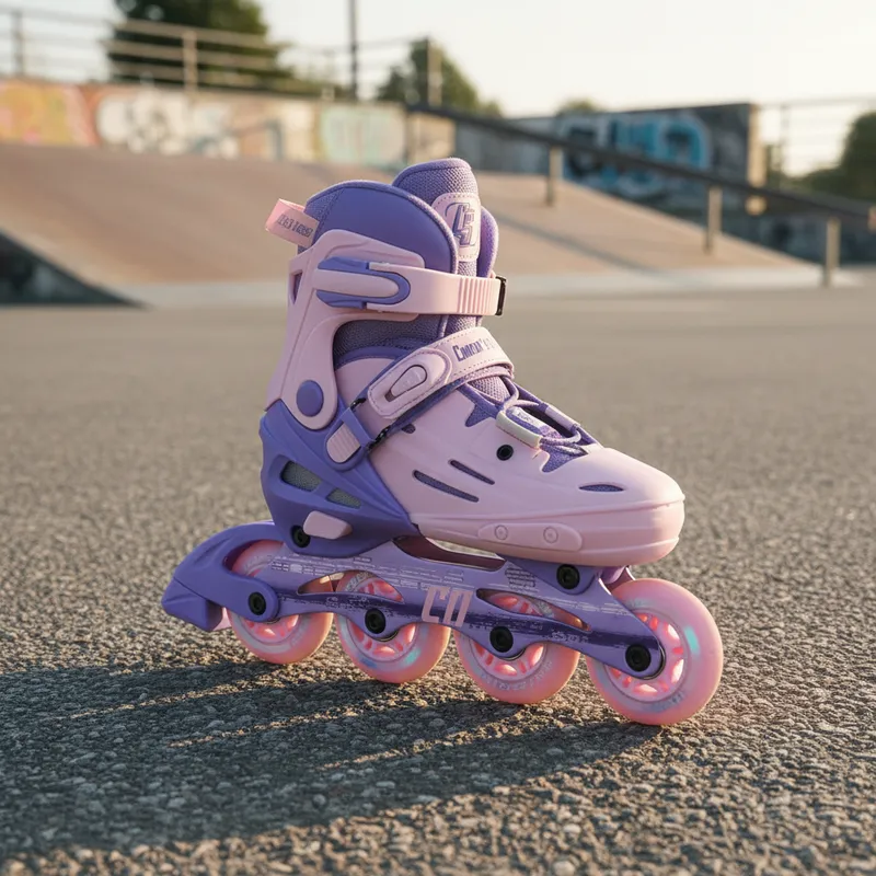 Patines Con Luces Para Niños Que Alumbran Al Girar Mas Protecciones