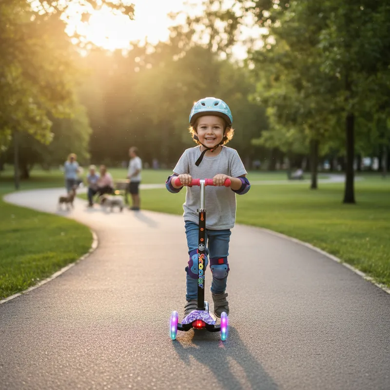 SCOOTER PATINETA MONOPATÍN CON LUCES EN LAS RUEDAS QUE SE ACTIVAN AL GIRAR