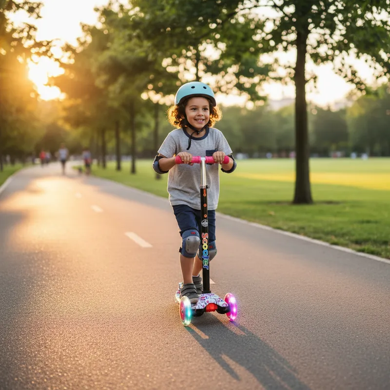 SCOOTER PATINETA MONOPATÍN CON LUCES EN LAS RUEDAS QUE SE ACTIVAN AL GIRAR