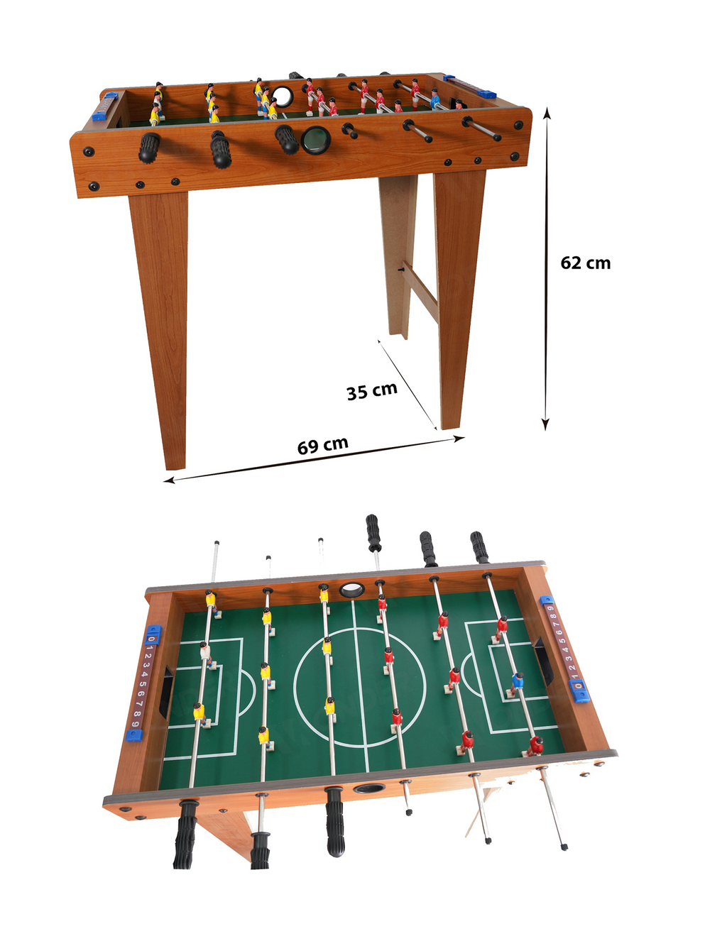 Futbolín Futbolito Importado Para Niños y Adultos 18 Jugadores (Muñecos)