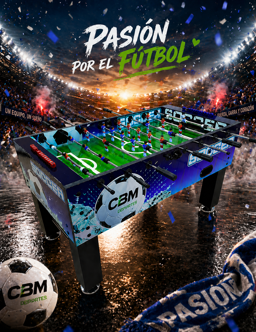 Futbolin o Futbolito Gigante azul 1,4 metros Juego De Mesa De Futbol