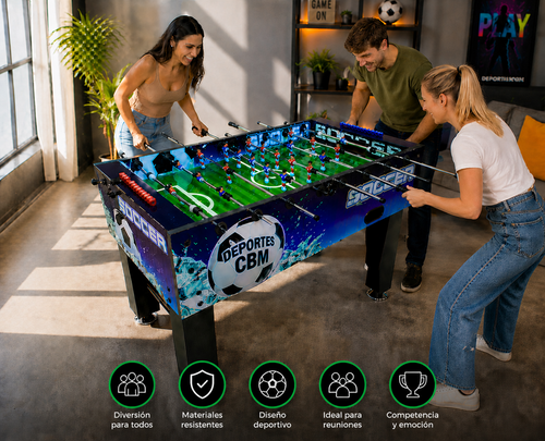 Futbolin o Futbolito Gigante azul 1,4 metros Juego De Mesa De Futbol