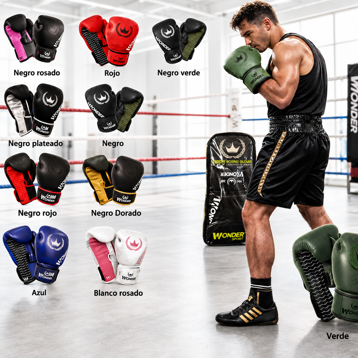 Guantes de Boxeo Wonder Sport Profesionales | MMA y Artes Marciales