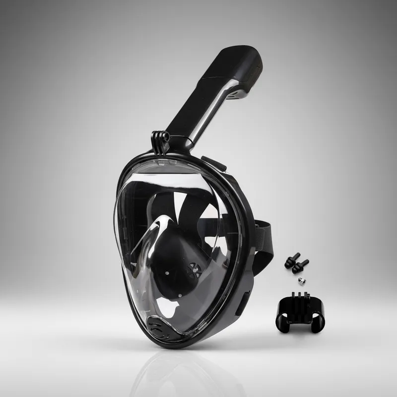 Careta Rostro Completo Profesional Vision Completa 180° Con Snorkel