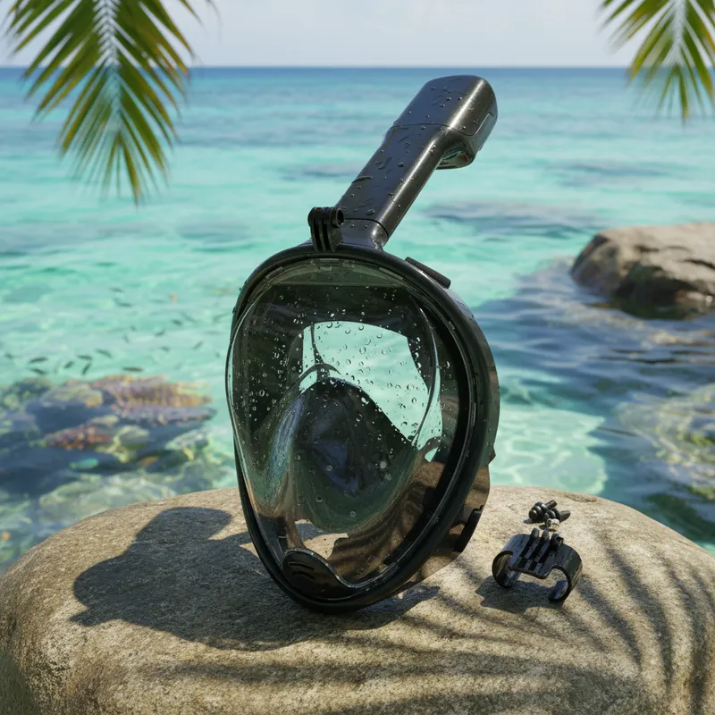 Careta Rostro Completo Profesional Vision Completa 180° Con Snorkel