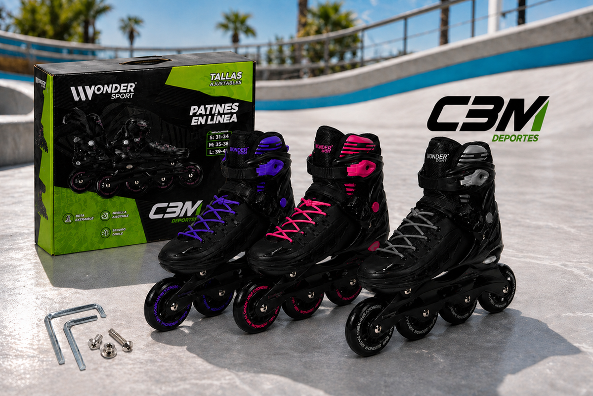 Patines En Linea Semiprofesionales Wonder Ajustables Tallas 31-42