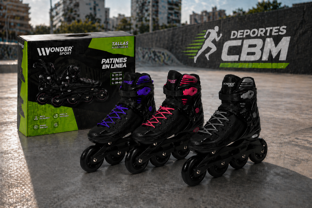Patines En Linea Semiprofesionales Wonder Ajustables Tallas 31-42