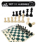 AJEDREZ DE LUJO PORTÁTIL + ESTUCHE TUBULAR + LONA EN CUERINA
