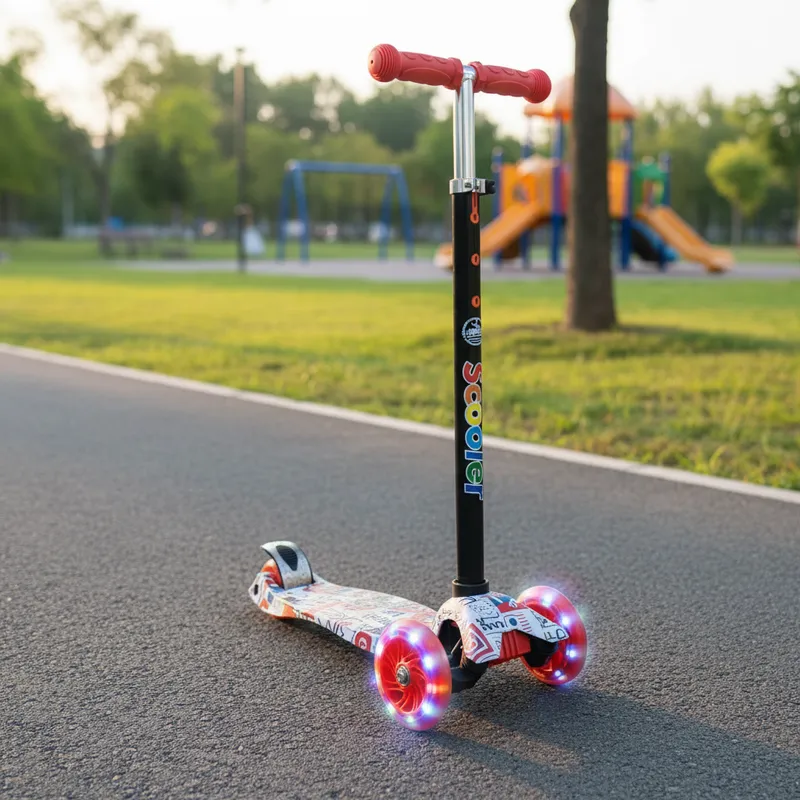 SCOOTER PATINETA MONOPATÍN CON LUCES EN LAS RUEDAS QUE SE ACTIVAN AL GIRAR