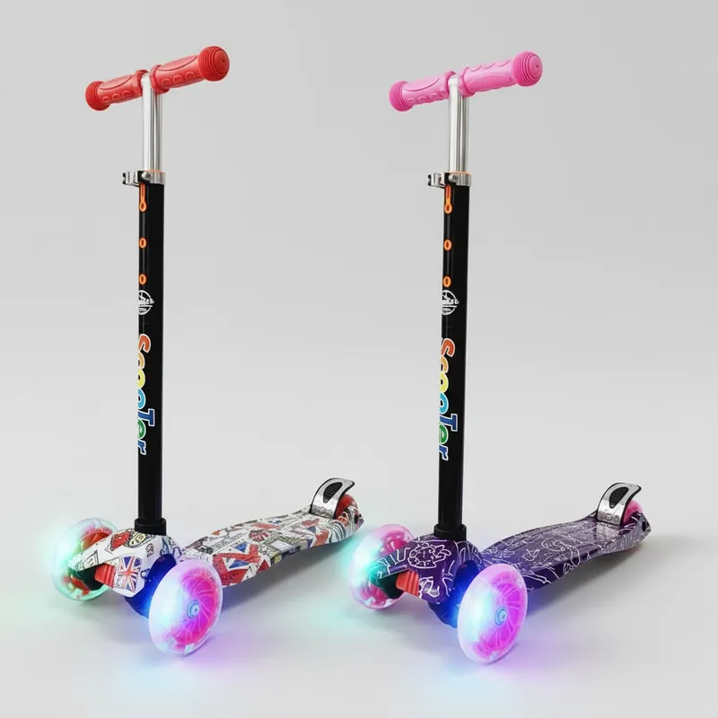 SCOOTER PATINETA MONOPATÍN CON LUCES EN LAS RUEDAS QUE SE ACTIVAN AL GIRAR