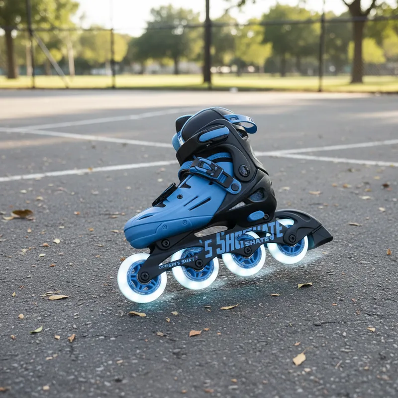 Patines Con Luces Para Niños Que Alumbran Al Girar Mas Protecciones