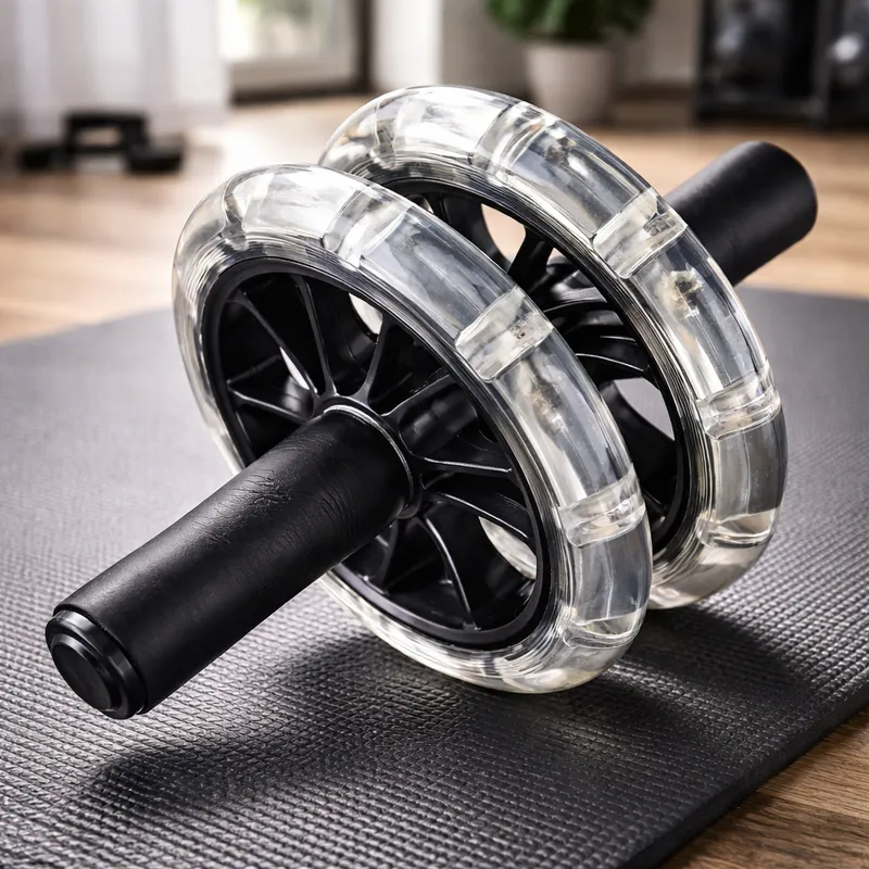 Rodillo Abdominal Doble Rueda en Goma – Suave y Silencioso