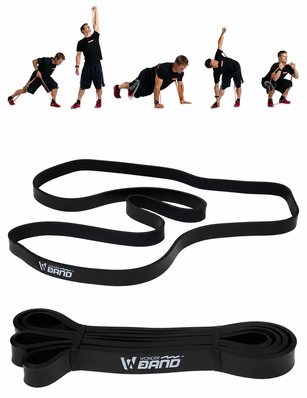 Banda Elastica De Poder Negra Super Resistencia Crossfit