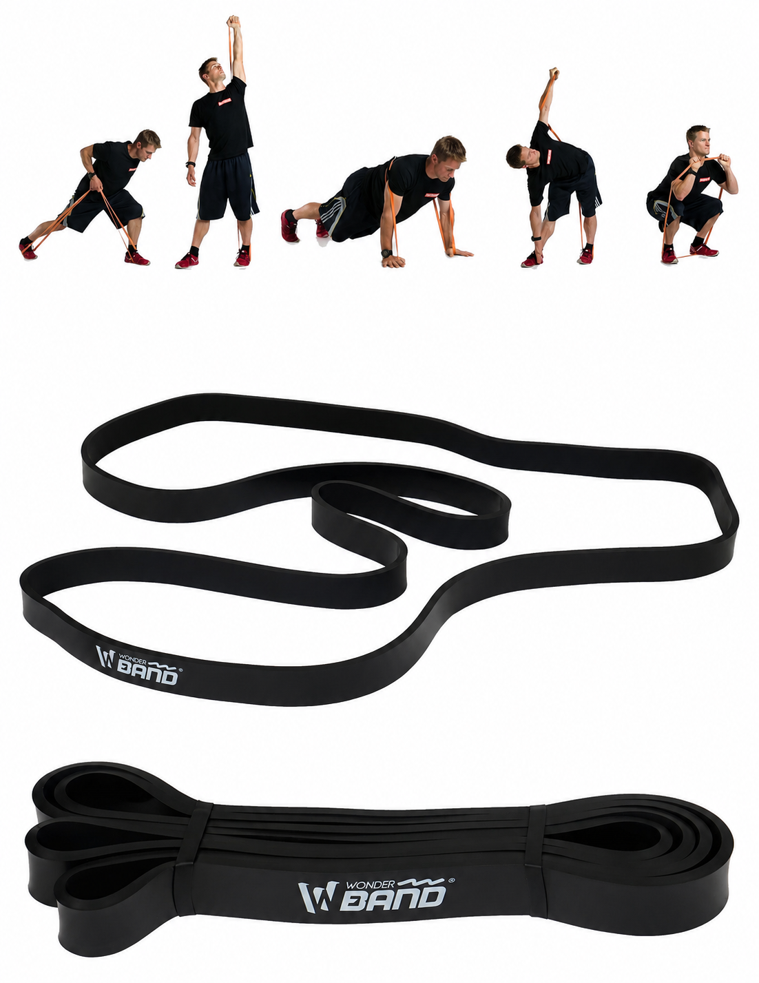 Banda Elastica De Poder Negra Super Resistencia Crossfit