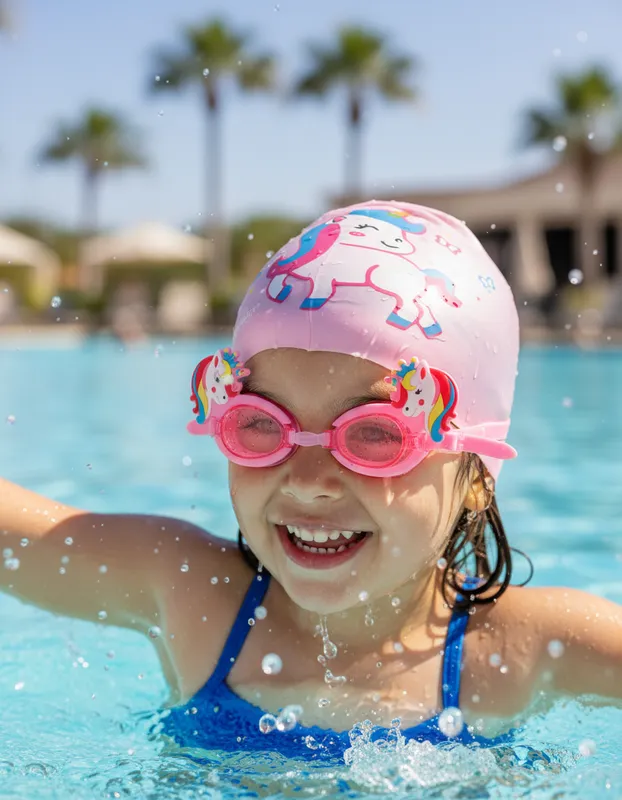 Kit Para Niños Gorro De Natación, Gafas De Natación, Tapaoídos y Nariguera