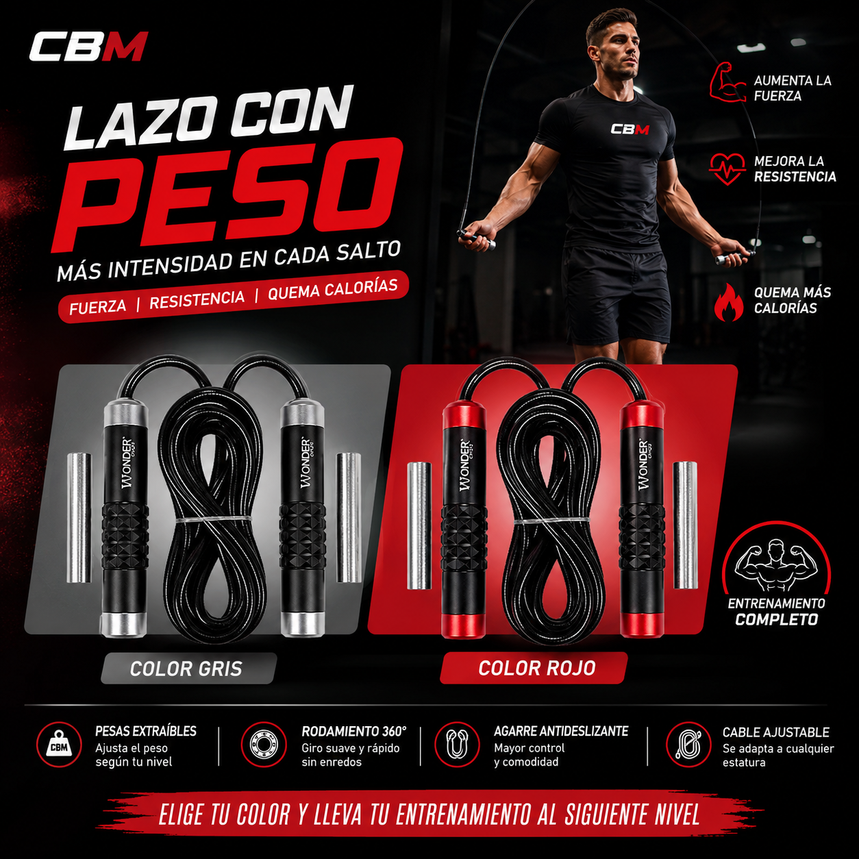 Lazo De Salto Con Peso