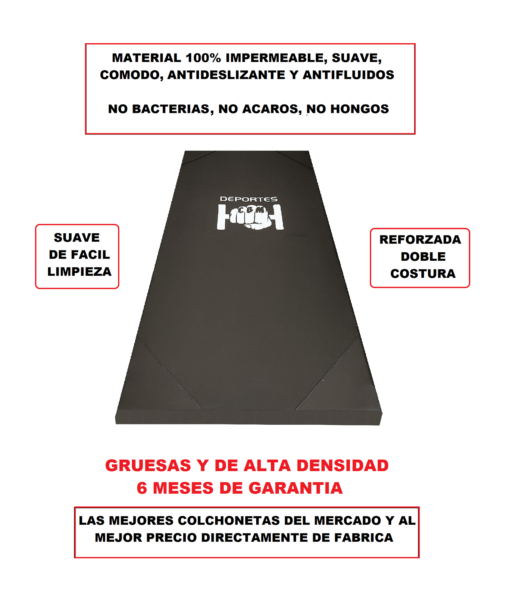 Colchoneta Semiprofesional Logo blanco