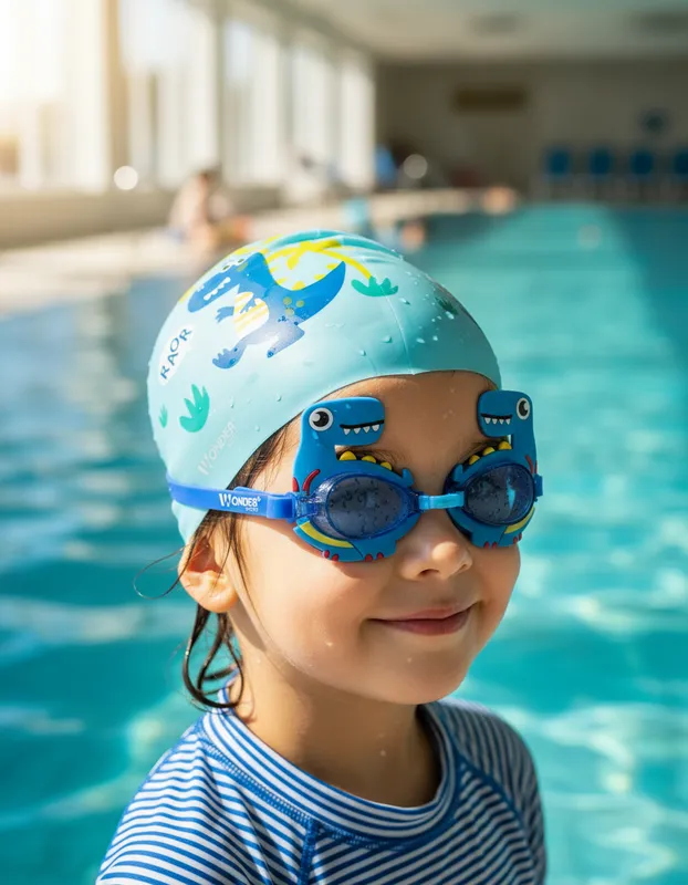 Kit Para Niños Gorro De Natación, Gafas De Natación, Tapaoídos y Nariguera