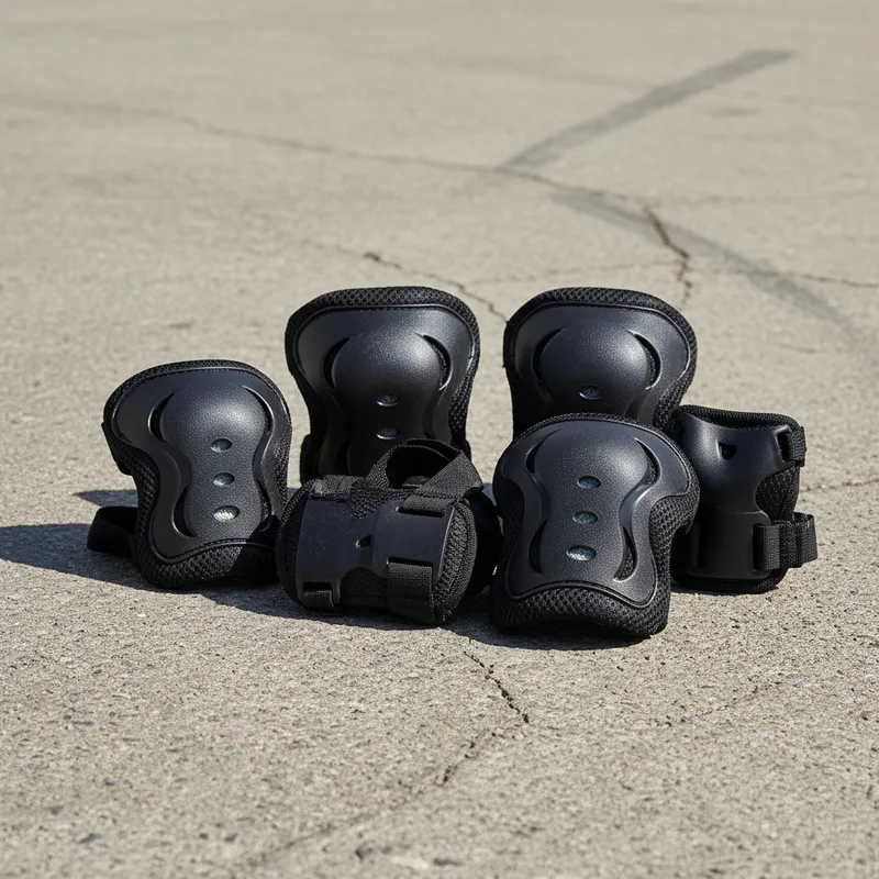 Kit De Patinaje Para Adulto Set De Proteccion skate patineta color negro