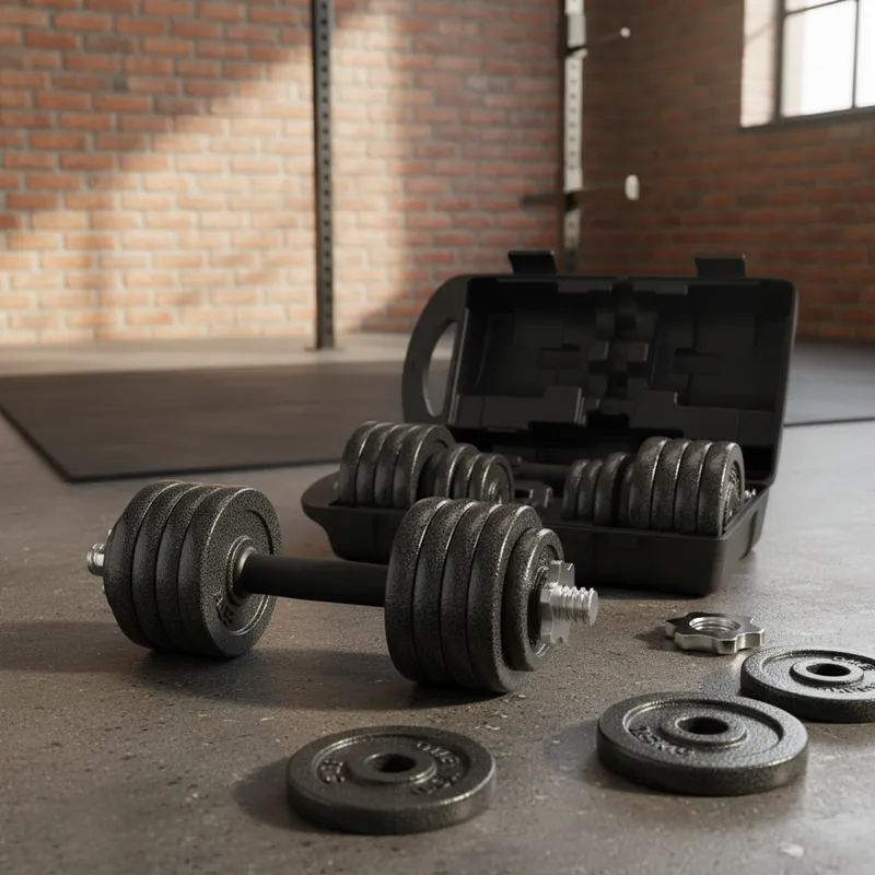 Kit de Pesas 30 kg / 60 Libras con Mancuernas, Barras y Discos