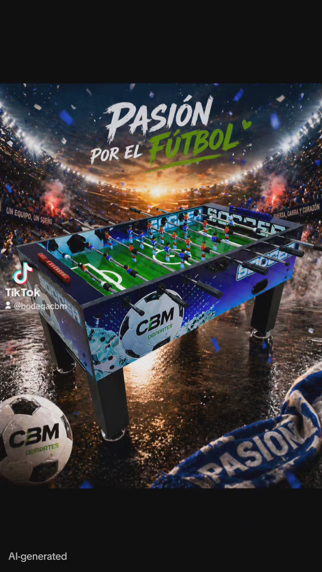 Futbolin o Futbolito Gigante azul 1,4 metros Juego De Mesa De Futbol