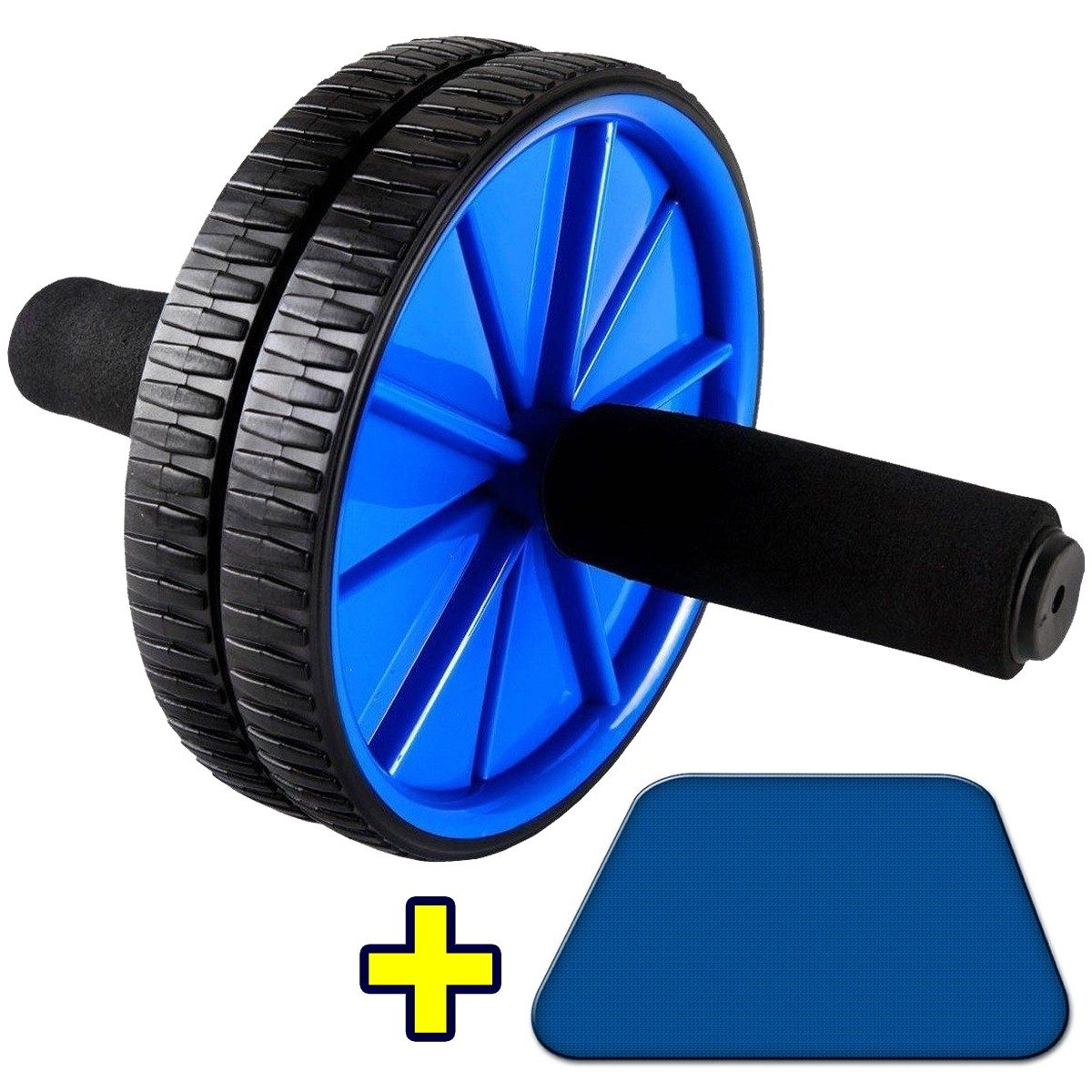 Kit Colchoneta para Ejercicio + Rueda Abdominal Doble Rodillo