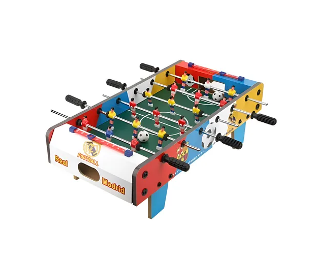 Futbolito Futbolin De Mesa Importado Real Madrid Vs Barcelona 18 Jugadores (Muñecos)