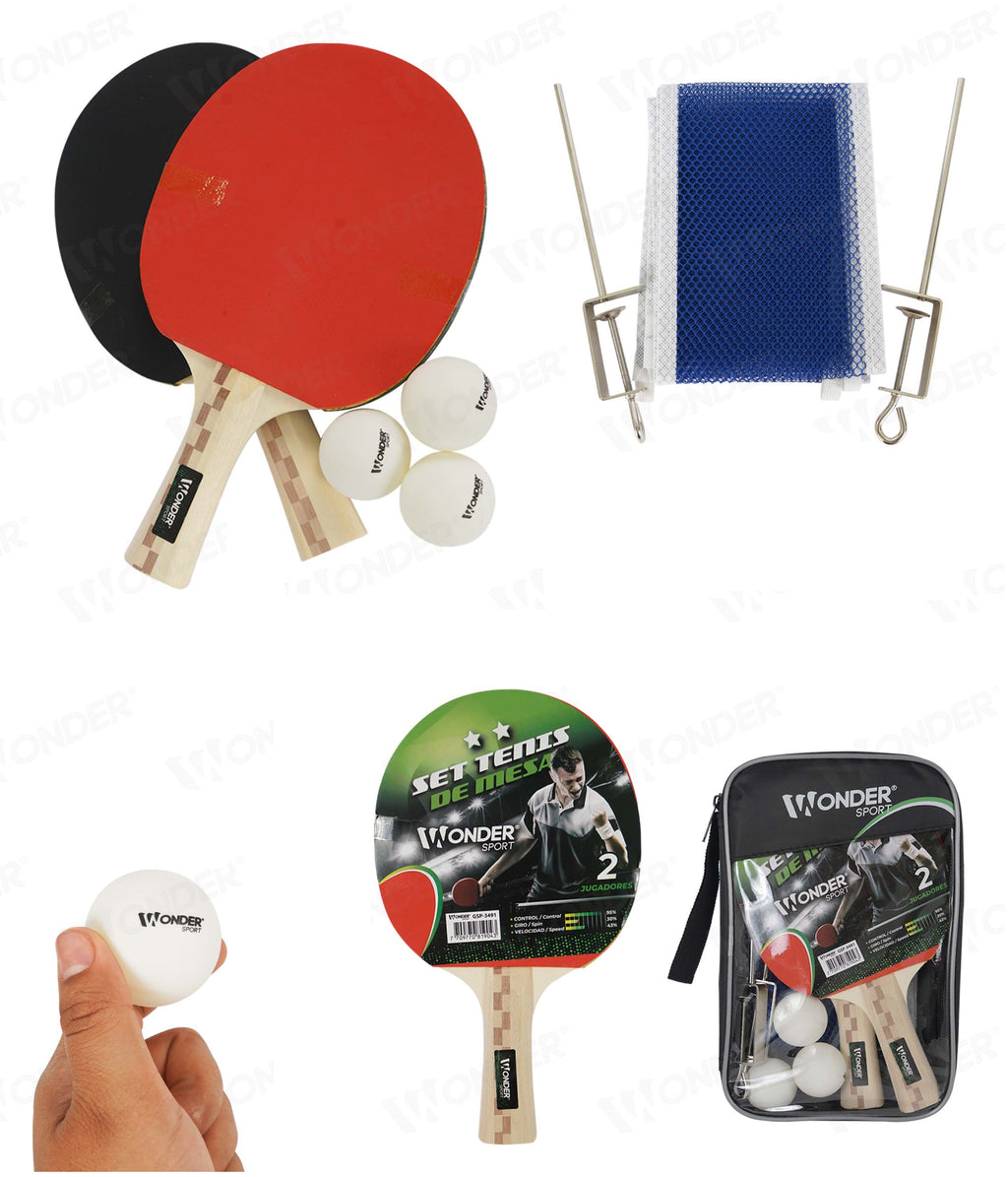 Raquetas De Ping Pong Con Malla Y Pelotas Tenis De Mesa